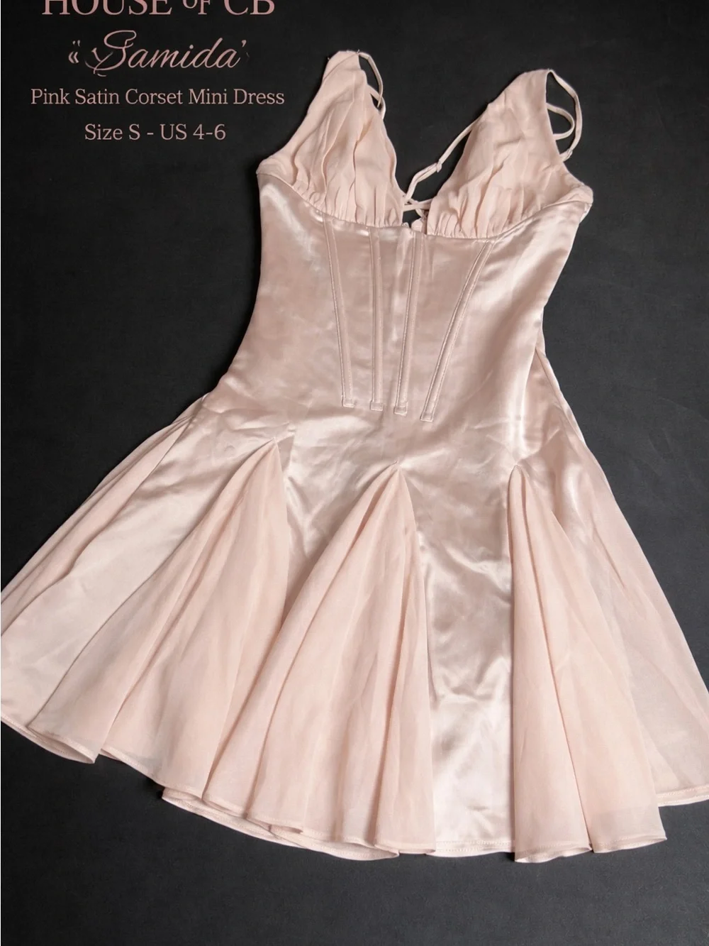 house of cb champagne satin dress Clothing : Bodycon Dresses : 'Camilla' Champagne Satin Dress with Hand Sewn  Crystals